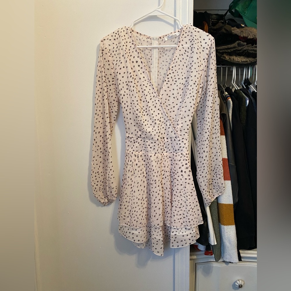 Polka Dot Romper Dress